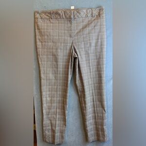Van Heusen Women’s Checkered Pants - Gray and Tan Size 16